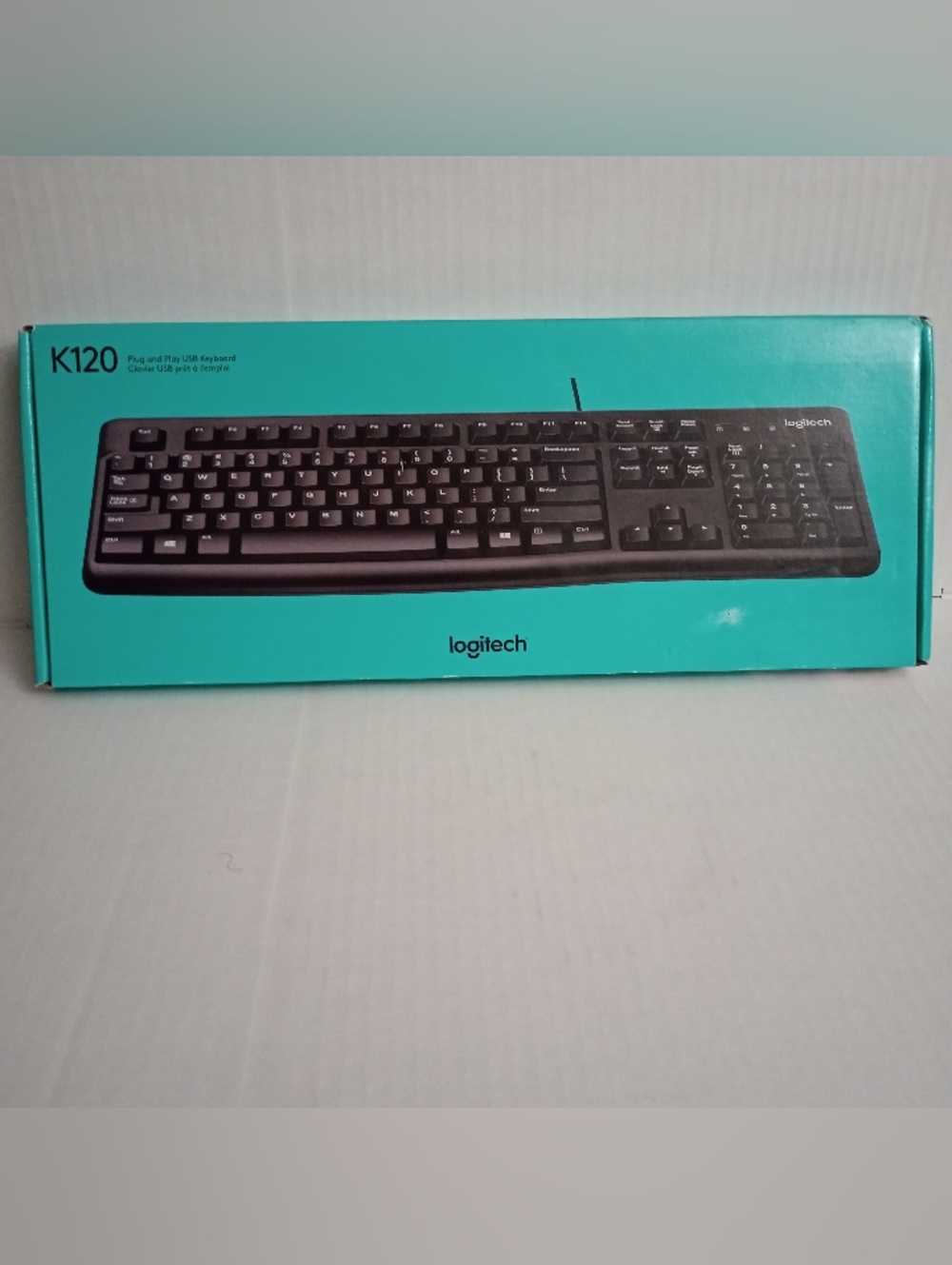 Logitech K120 Plug And Play Full Size Keyboard Corded USB Connection